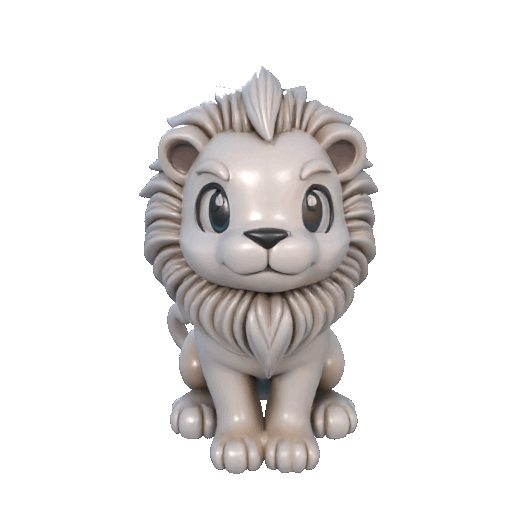 Miniatura 2 do modelo 3D cute lion