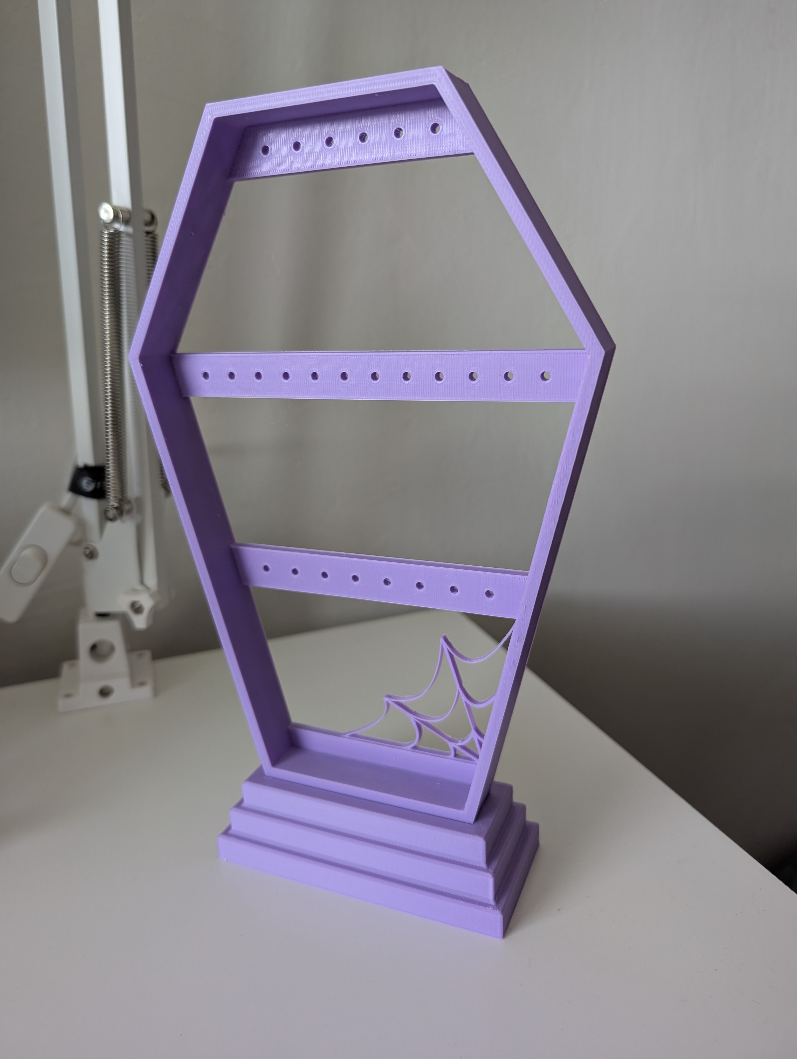 Coffin earring stand