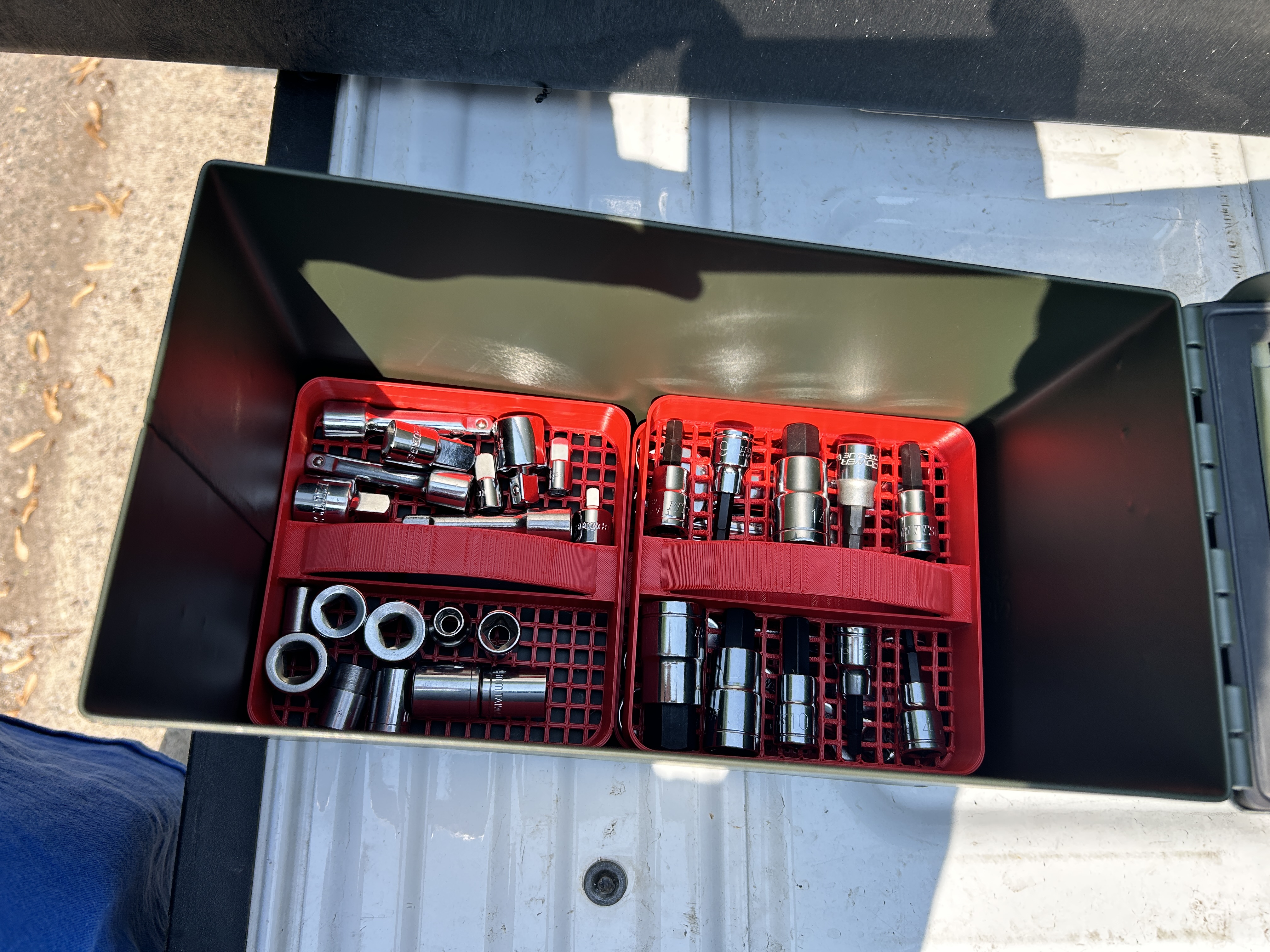 Harbor Freight 50 cal Ammo Can organizing trays