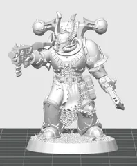 Chaos warrior armed with a bolt pistol
