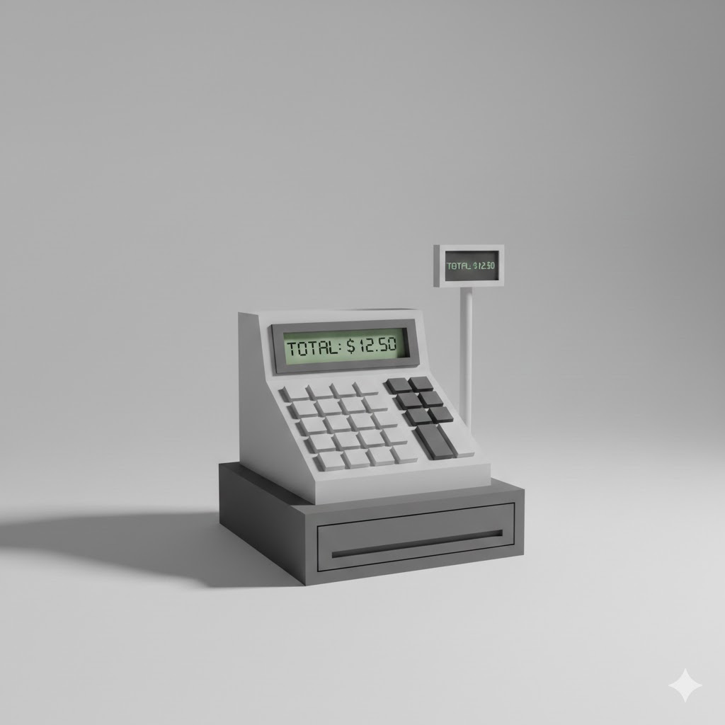 Low Poly Cash Register