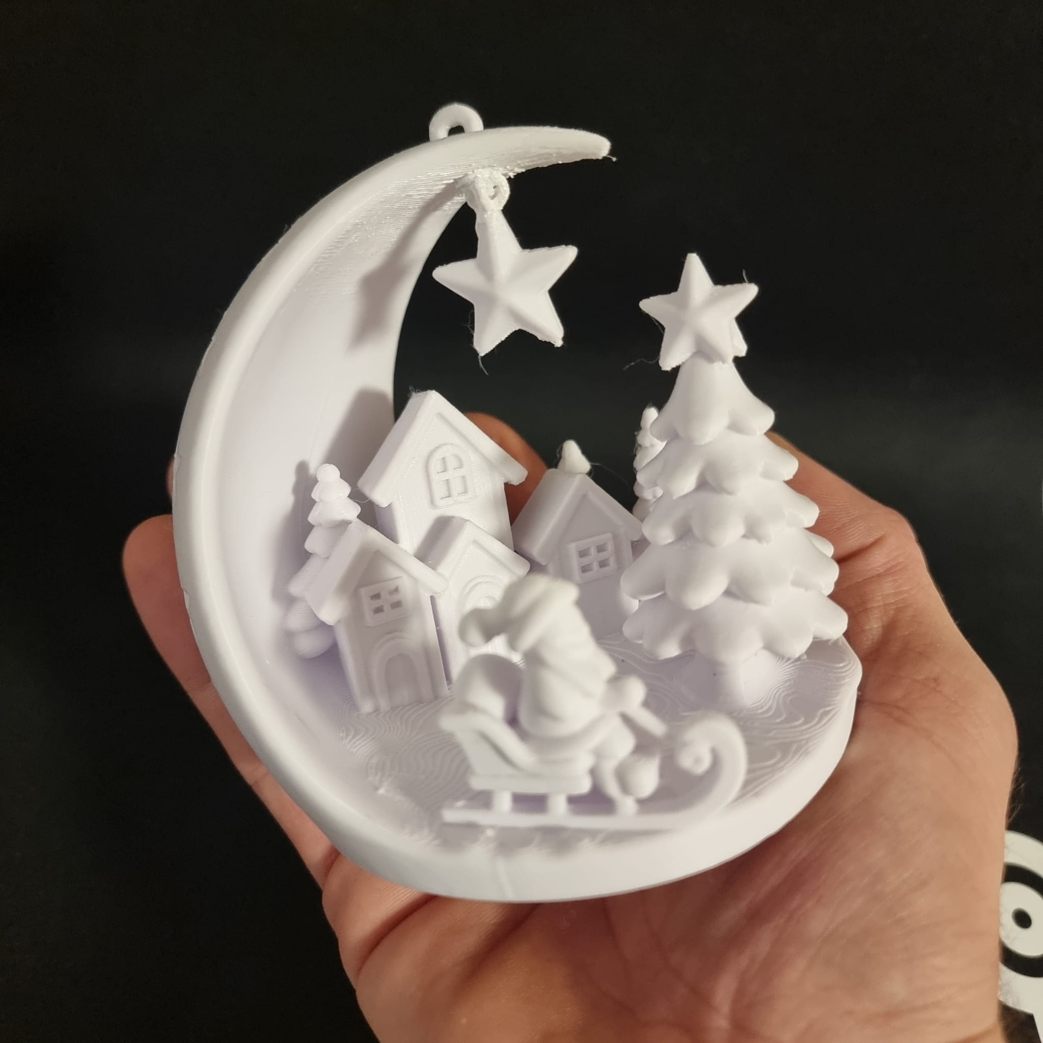 Santa’s Winter Village Scene