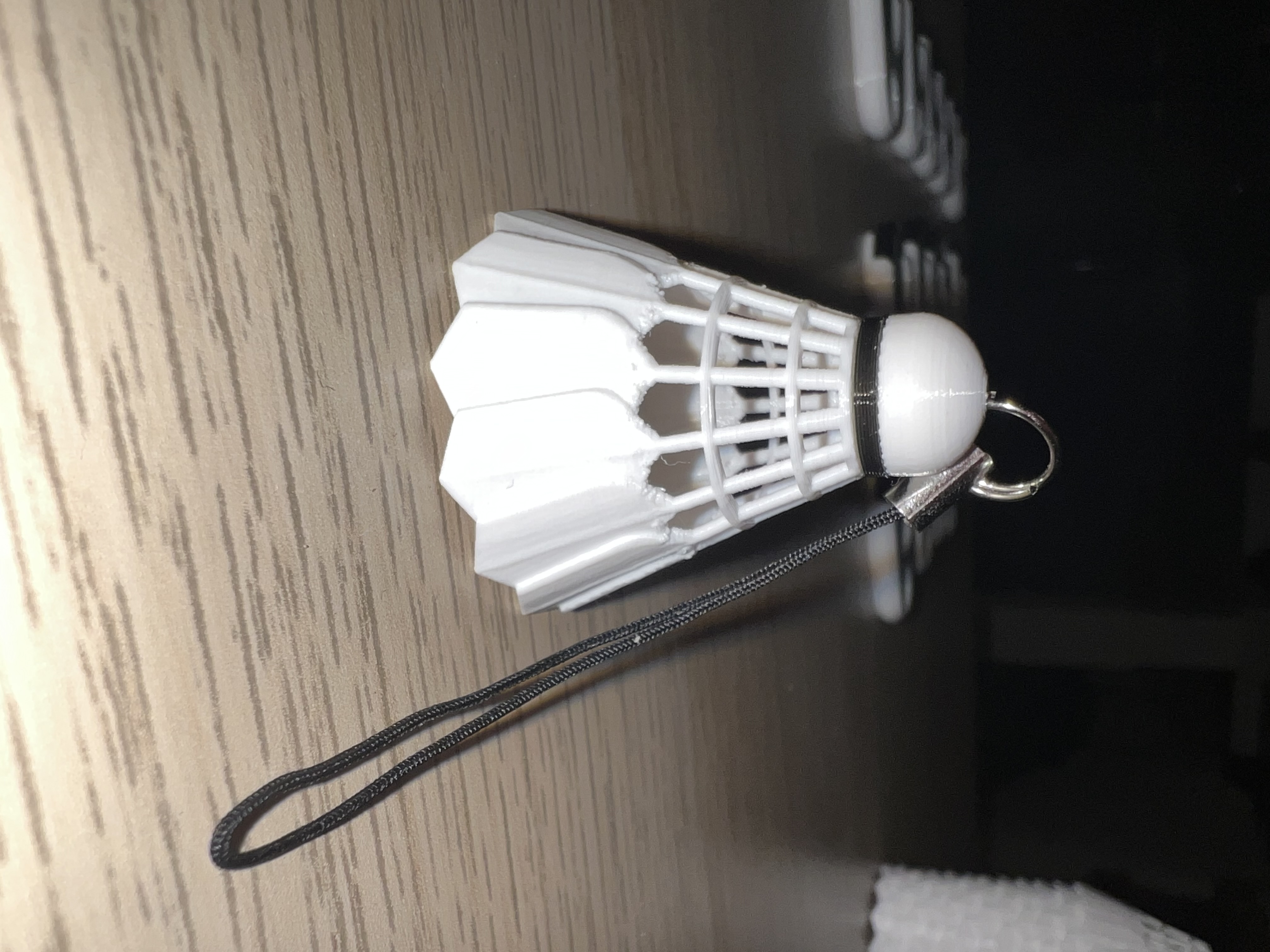 Badminton shuttle keychain