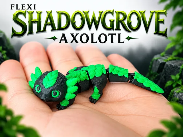 Flexi shadowgrove Axolotl, cute articulated animal