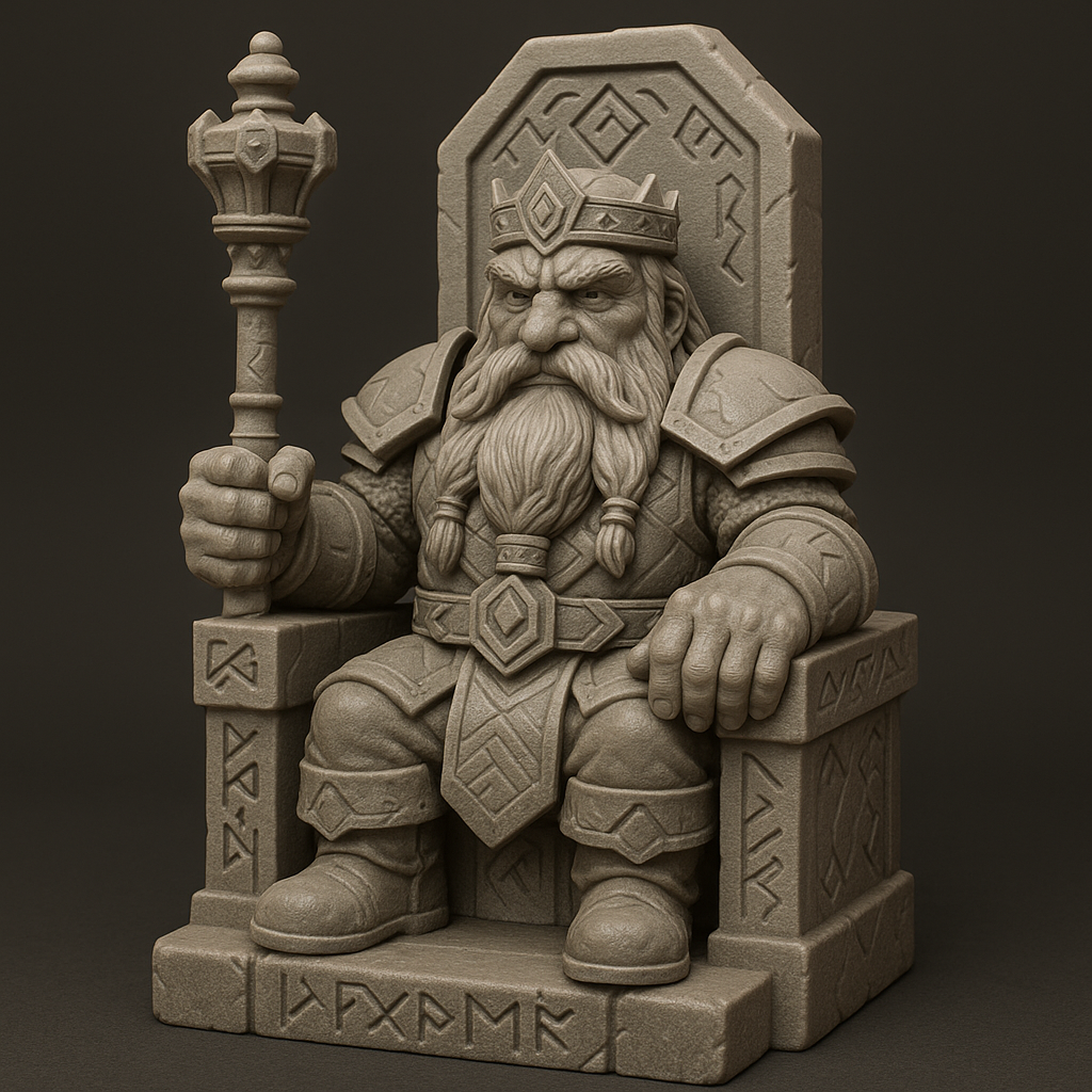 Dwarf King on Throne