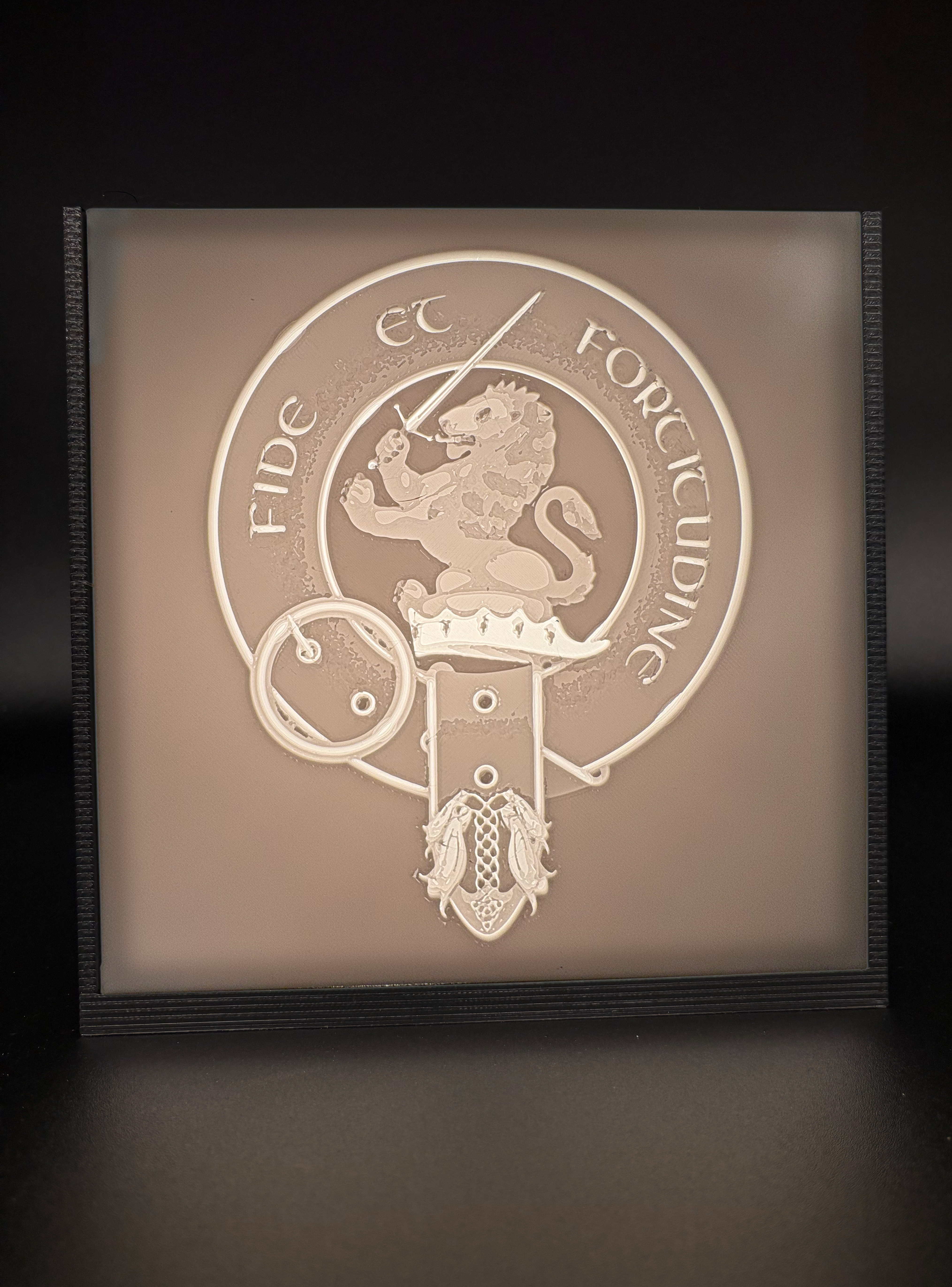Clan Farquharson Crest Badge Lithophane