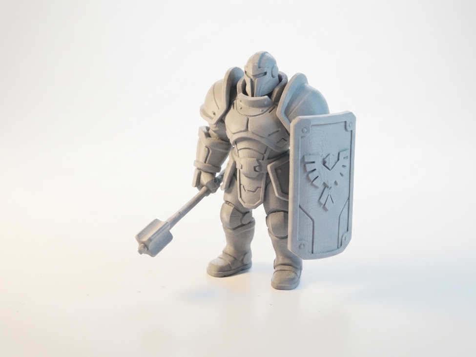 Galactic Bot Warrior Robot Figurine Fantasy 3D Printable