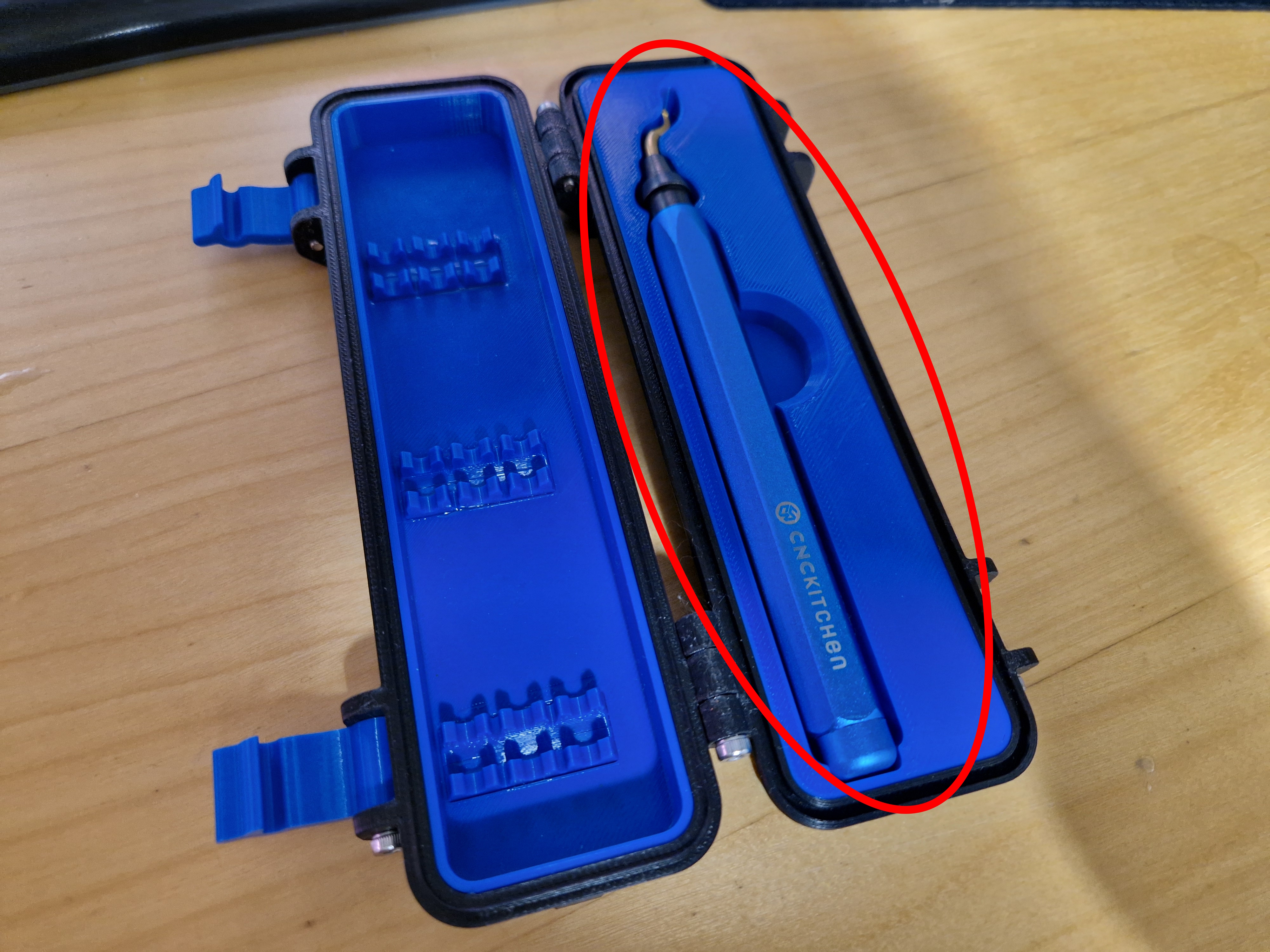Deburring tool case insert for CNCKitchen