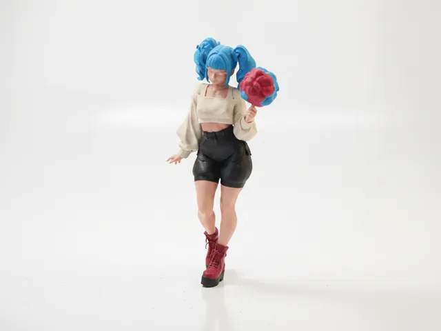 Cotton Candy Lady Figurine Female Figure 3D Printable