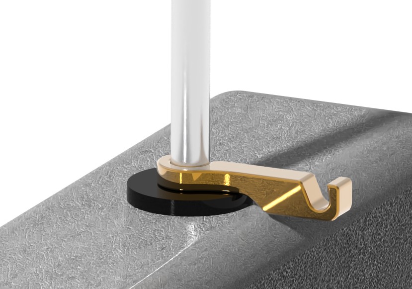 Hook for attaching to a car seat headrest - suitable for ⌀ 14 mm