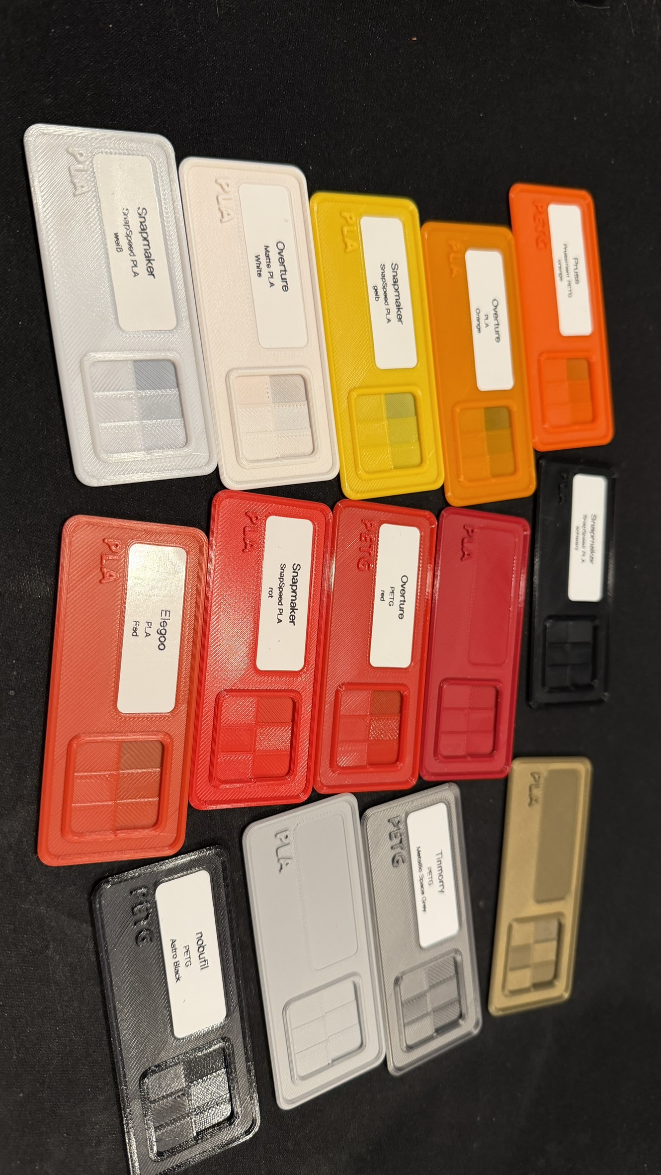 Filament Swatch with 14x40mm Label