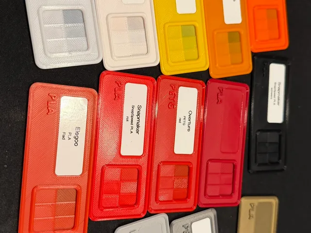 Filament Swatch with 14x40mm Label