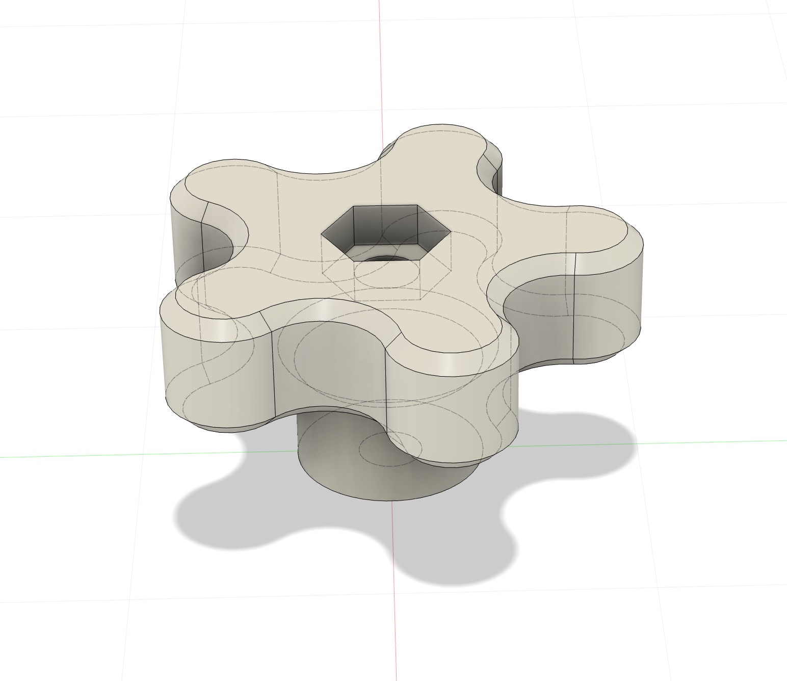 5-lobe 1/4"-20 Hand Knob Bolt