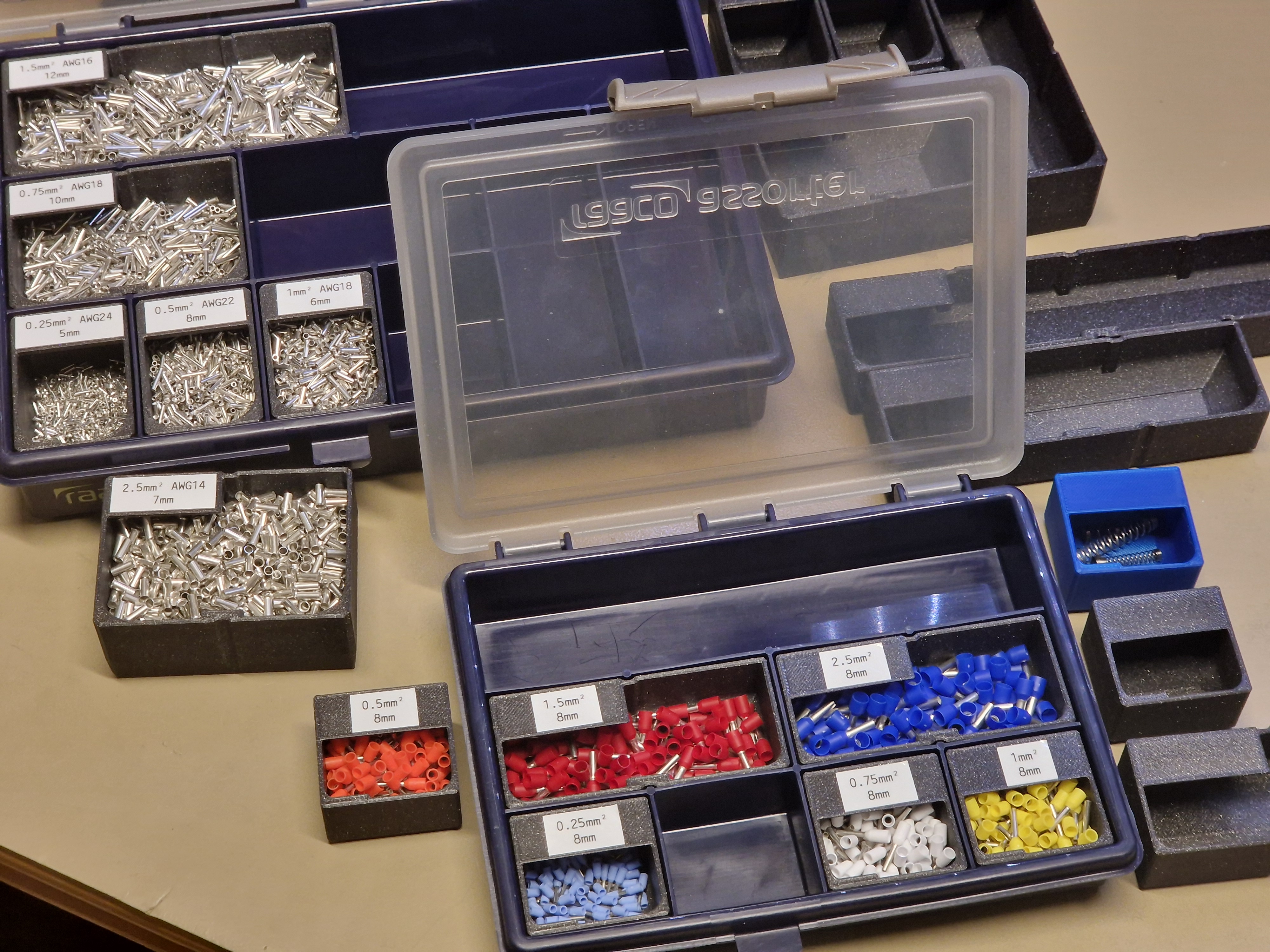 Compartment inserts for Raaco 6-7, 6-12, 5-9, 5-18
