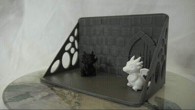 Gothic Cathedral Figurine Shelf - Voronoi Style, Display Shelf