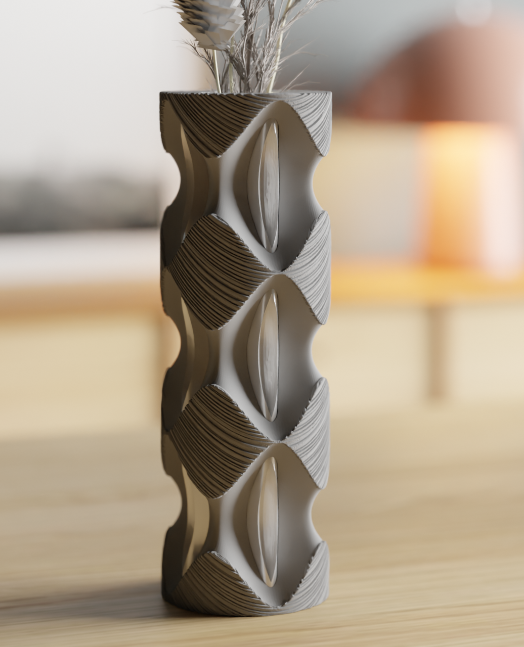 TEXTURED SHELL VASE – « TWO COLORS »