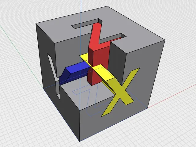 Test cube 20x20x20mm for snapmaker U1 to print with 4 color