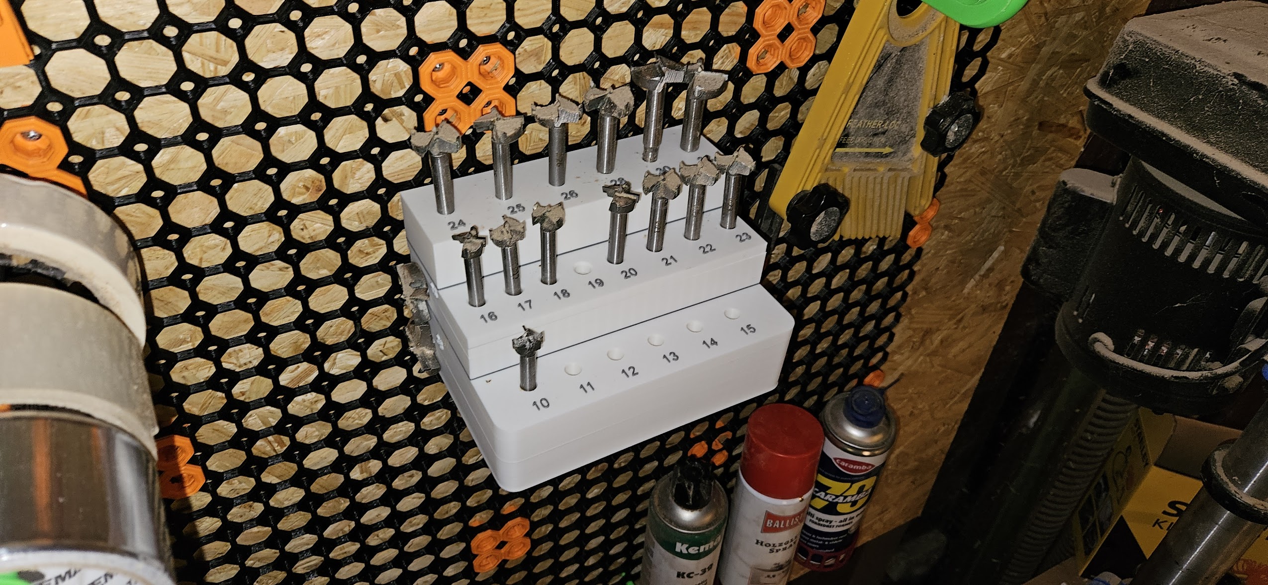 Forstner bit holder, for multiboard. sice 10 mm to 38 mm