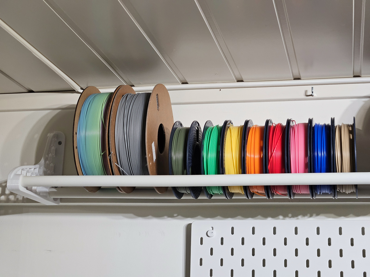 Yet Another Filament Spool Holder - Adjustable IKEA RÄCKA rods