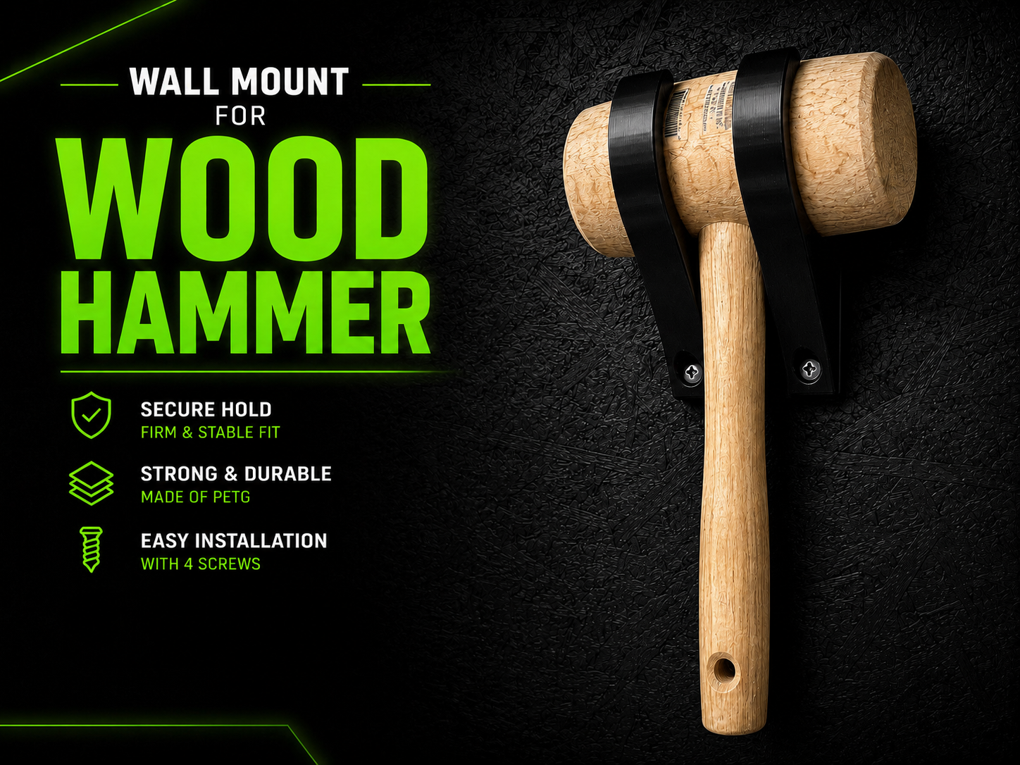 Wandhalterung für Holz Hammer – Wood Hammer Wall Mount
