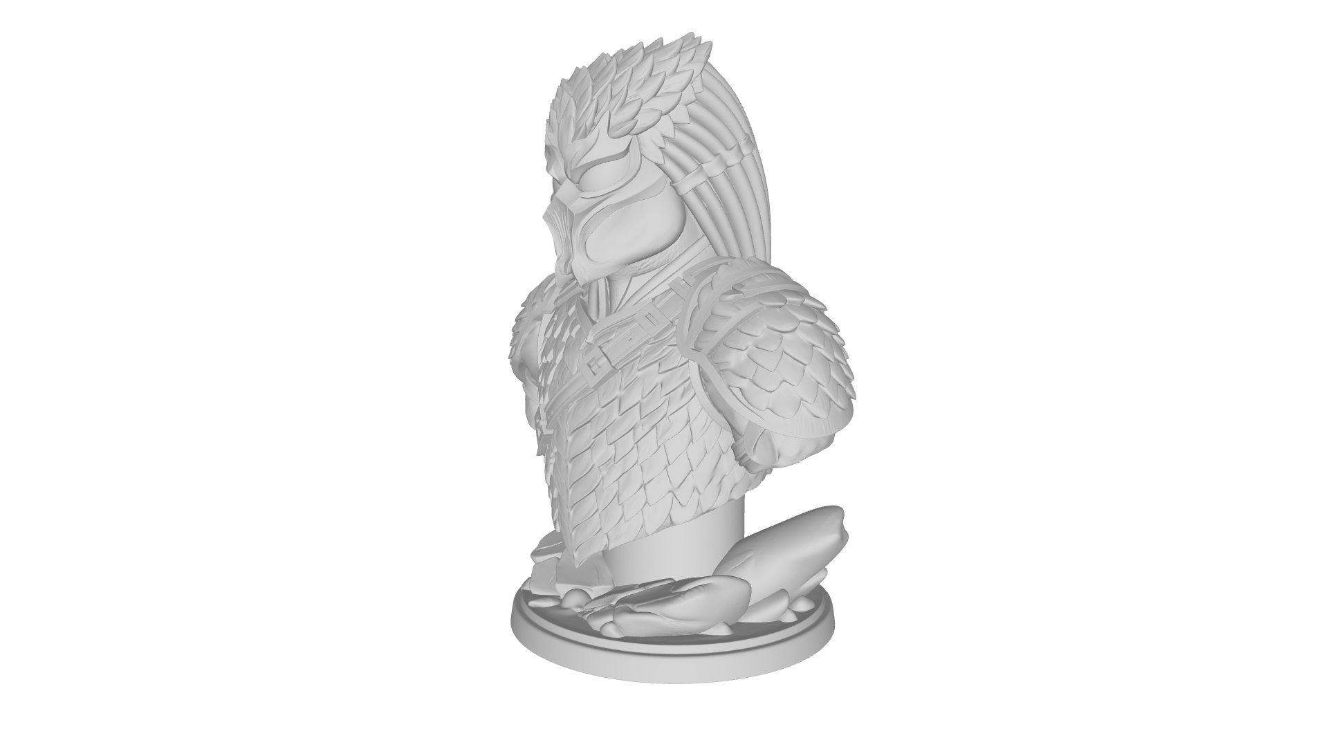 Miniatura 4 do modelo 3D Wild Predator Bust