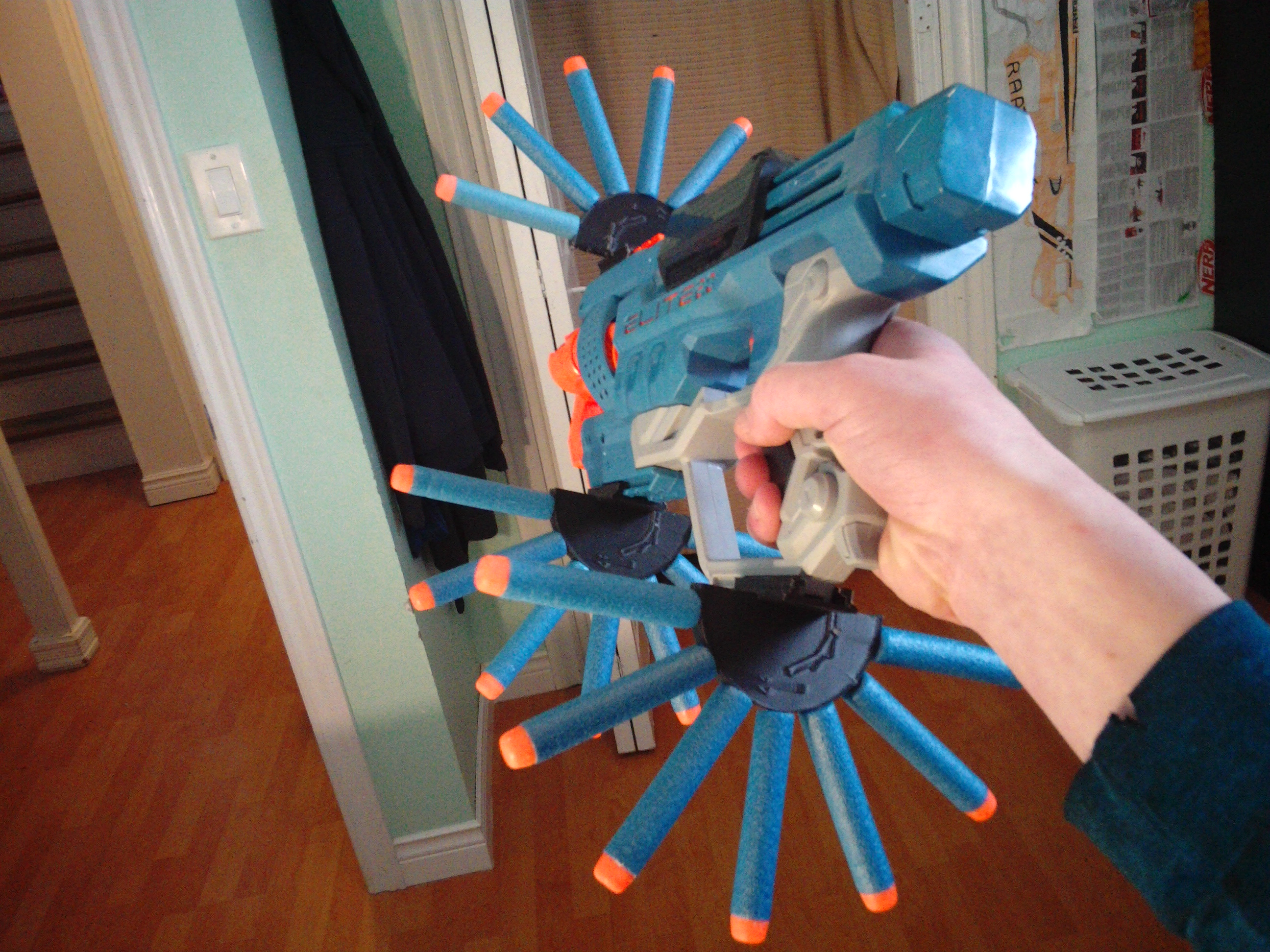 Awesome Looking Dart Shield/Dart Holder for Nerf n Strike Rails