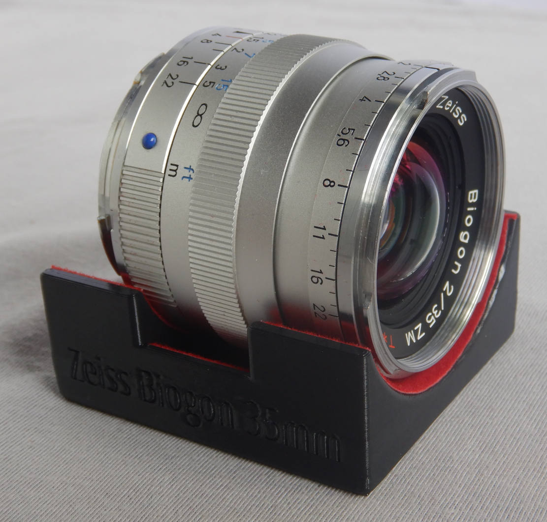 Zeiss Biogon 35mm f2 Objektiv Ablage; lens tray
