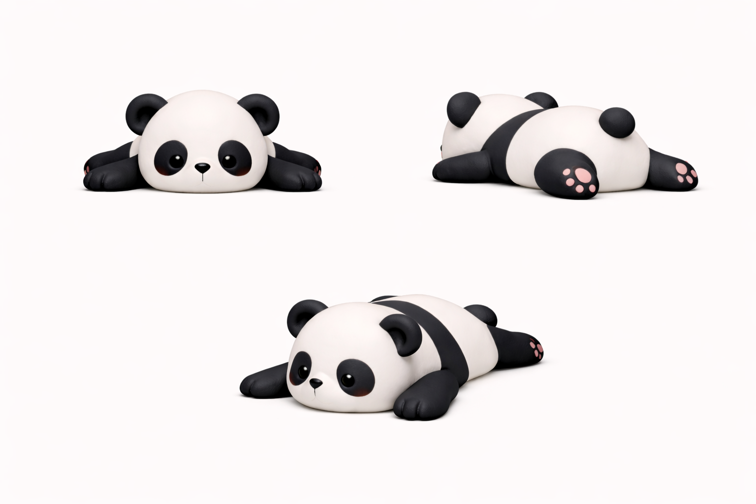 Cute Little Panda Flexible Keychain — thumbnail 2