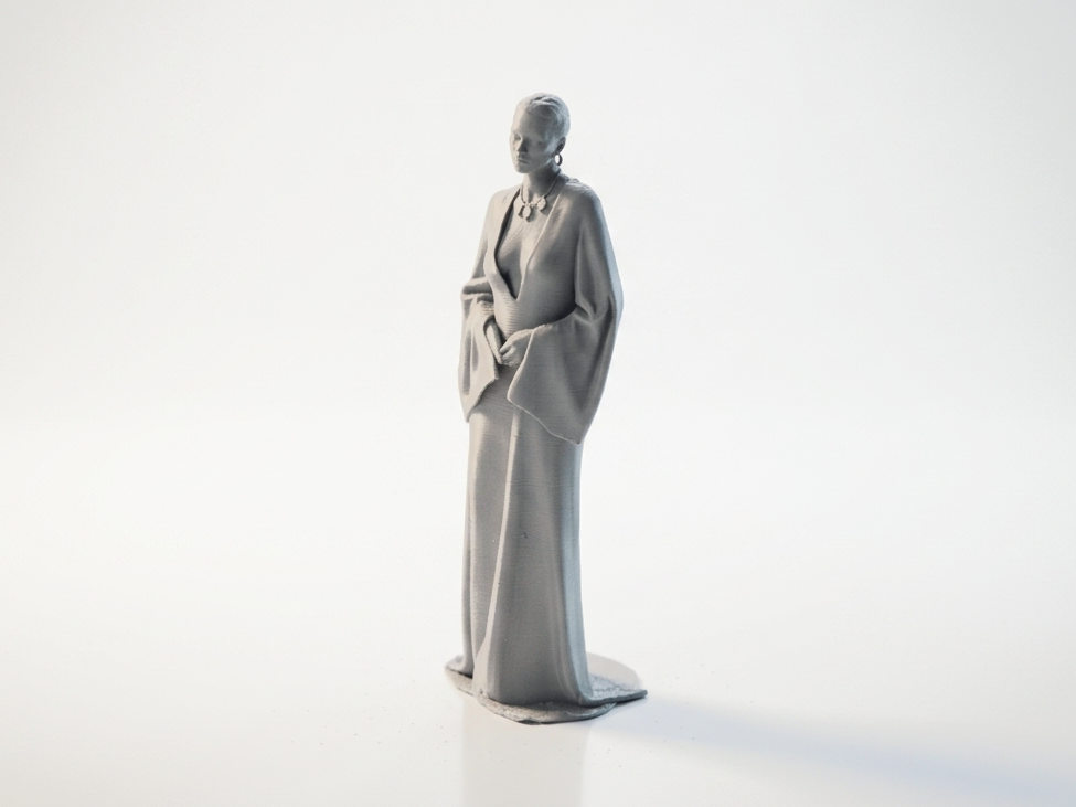 Gown Lady Elegant Female Figurine 3D Printable