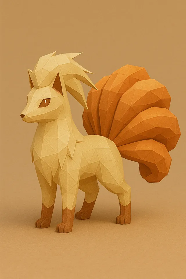 038 Ninetales – Low Poly Pokémon by ProjectPokemon | Download free