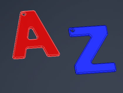 A–Z Alphabet Bag Tag Letters (80 mm | 26 Files)