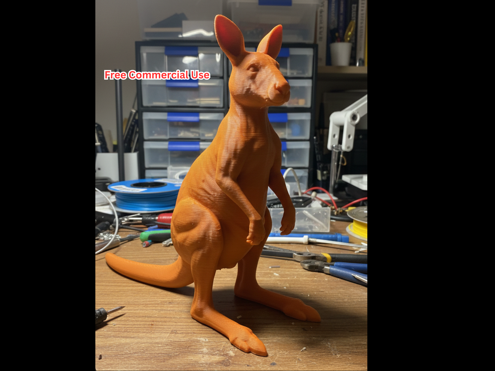 Semi-Realistic Kangaroo Statue