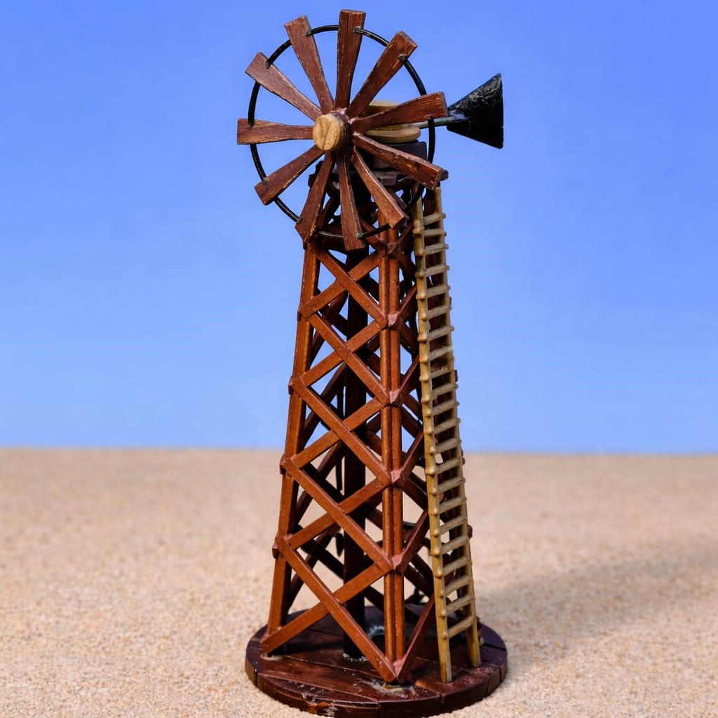 TORRE EOLICA DE MADERA PARA BOMBEO DE AGUA