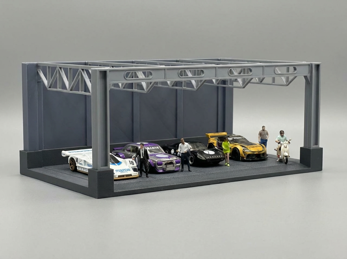 1:64 Open Garage Diorama