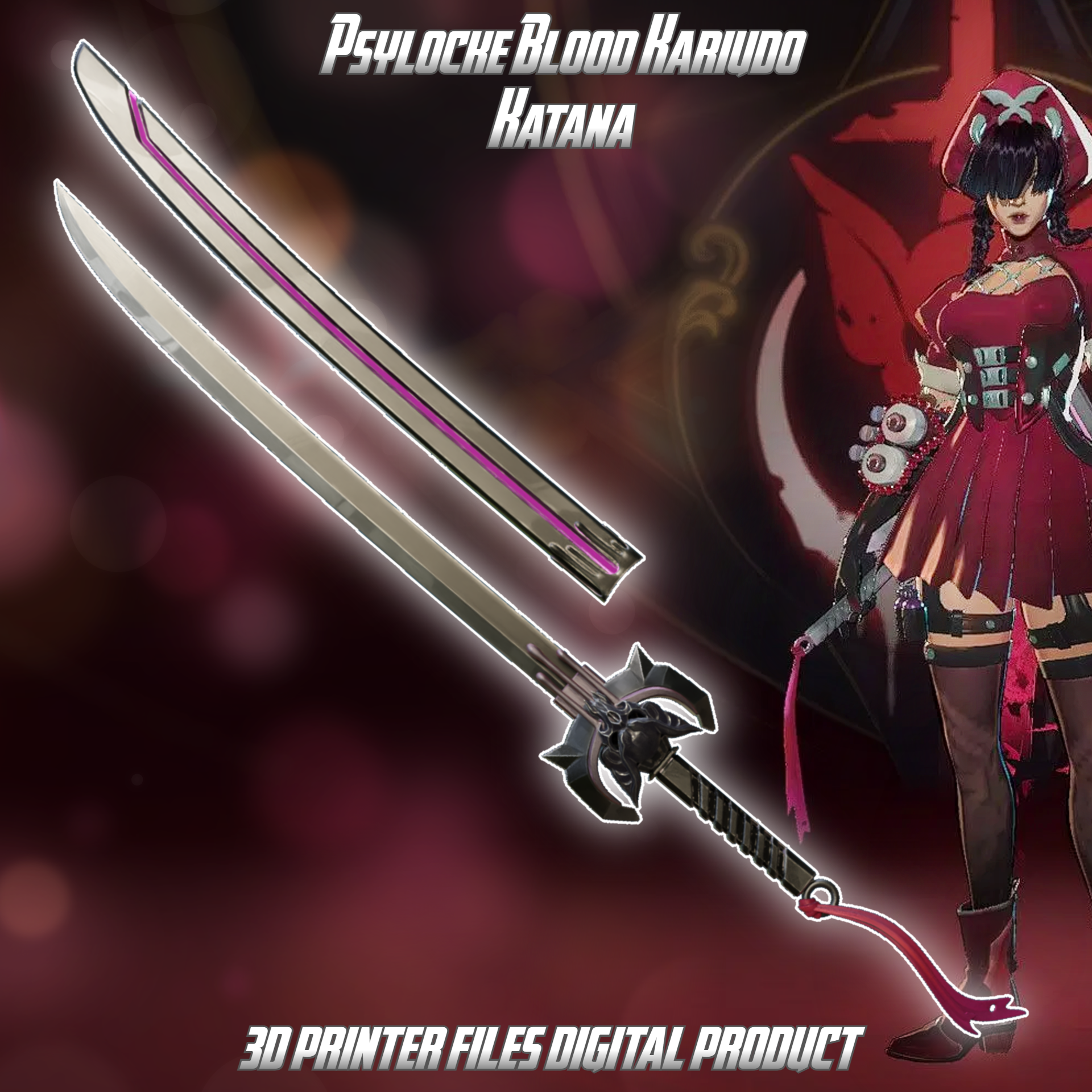 Psylocke Blood Kariudo Katana Marvel Rivals