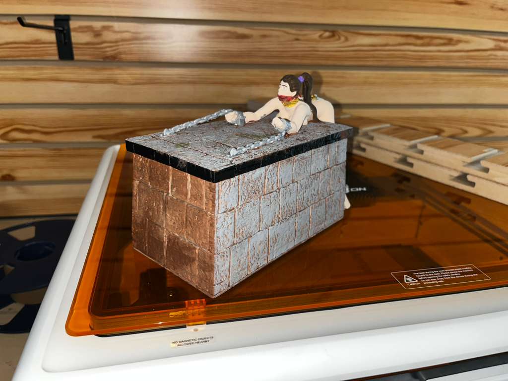Captive Maiden DnD Dice Tome Holder