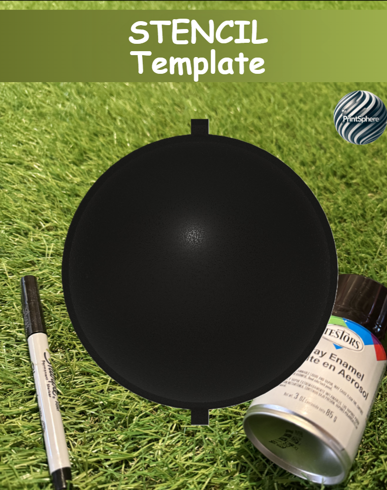 Golf - Golf Ball Stencil - Insert - Customizable Template
