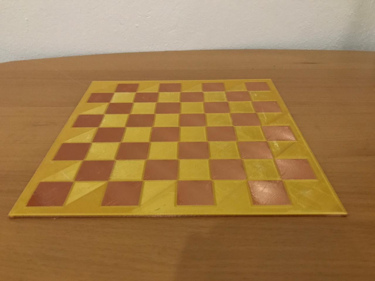 Chess board for single color printers