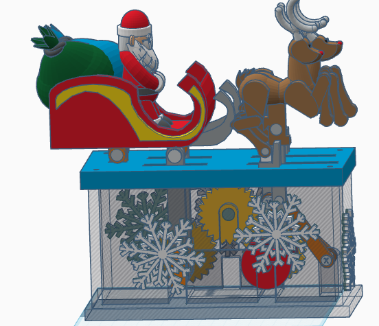 Santa on sleigh