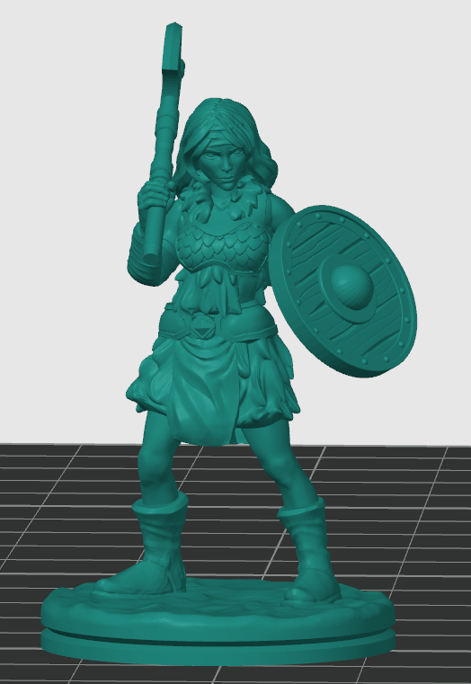 Female Barbarian 3D model by Brennus