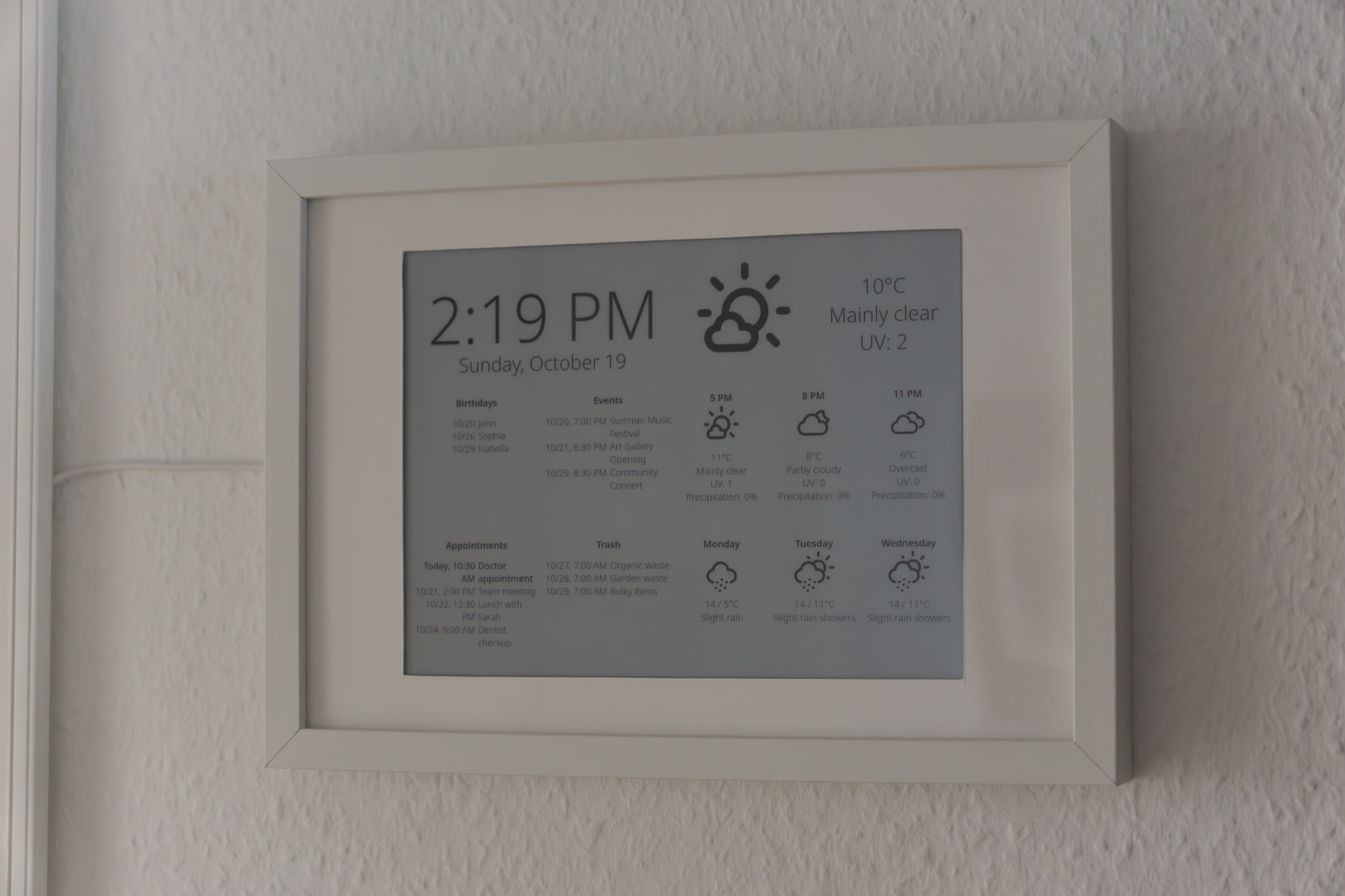 ePaper/eInk display backplate for IKEA Hovsta / Waveshare 10.3"
