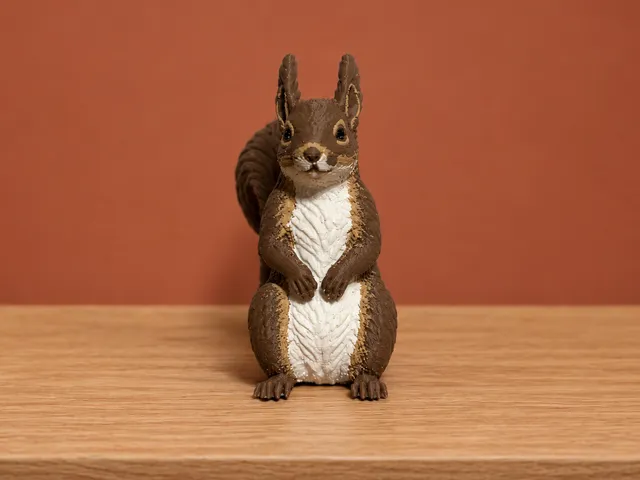 Realistic Squirrel Wildlife Figurine