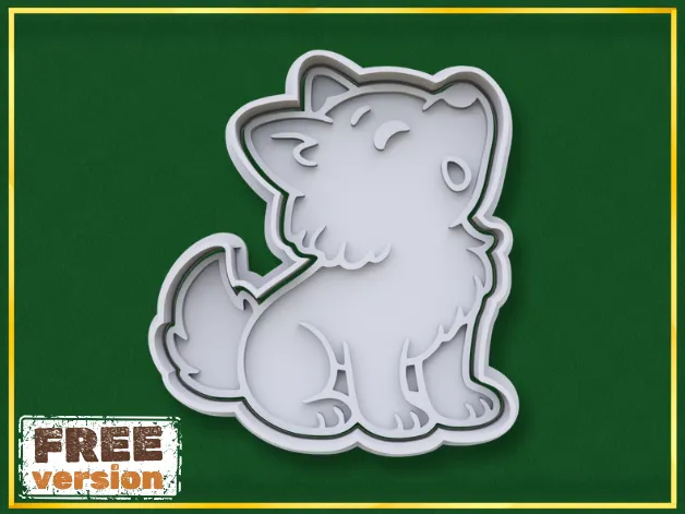 Sleeping Wolf Cookie Cutter
