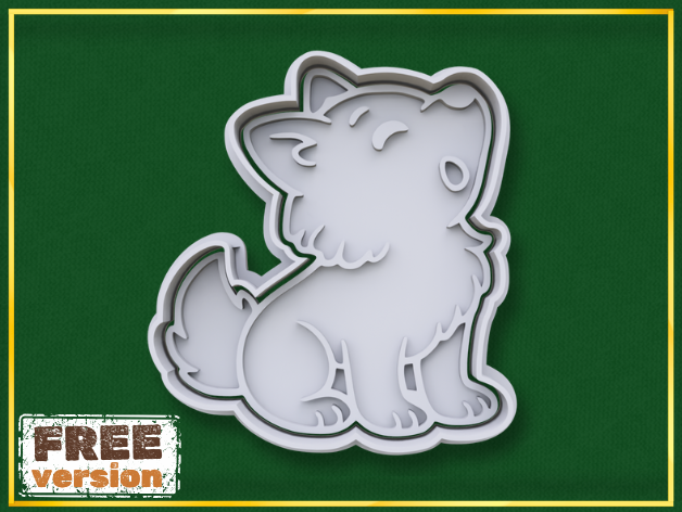 Sleeping Wolf Cookie Cutter