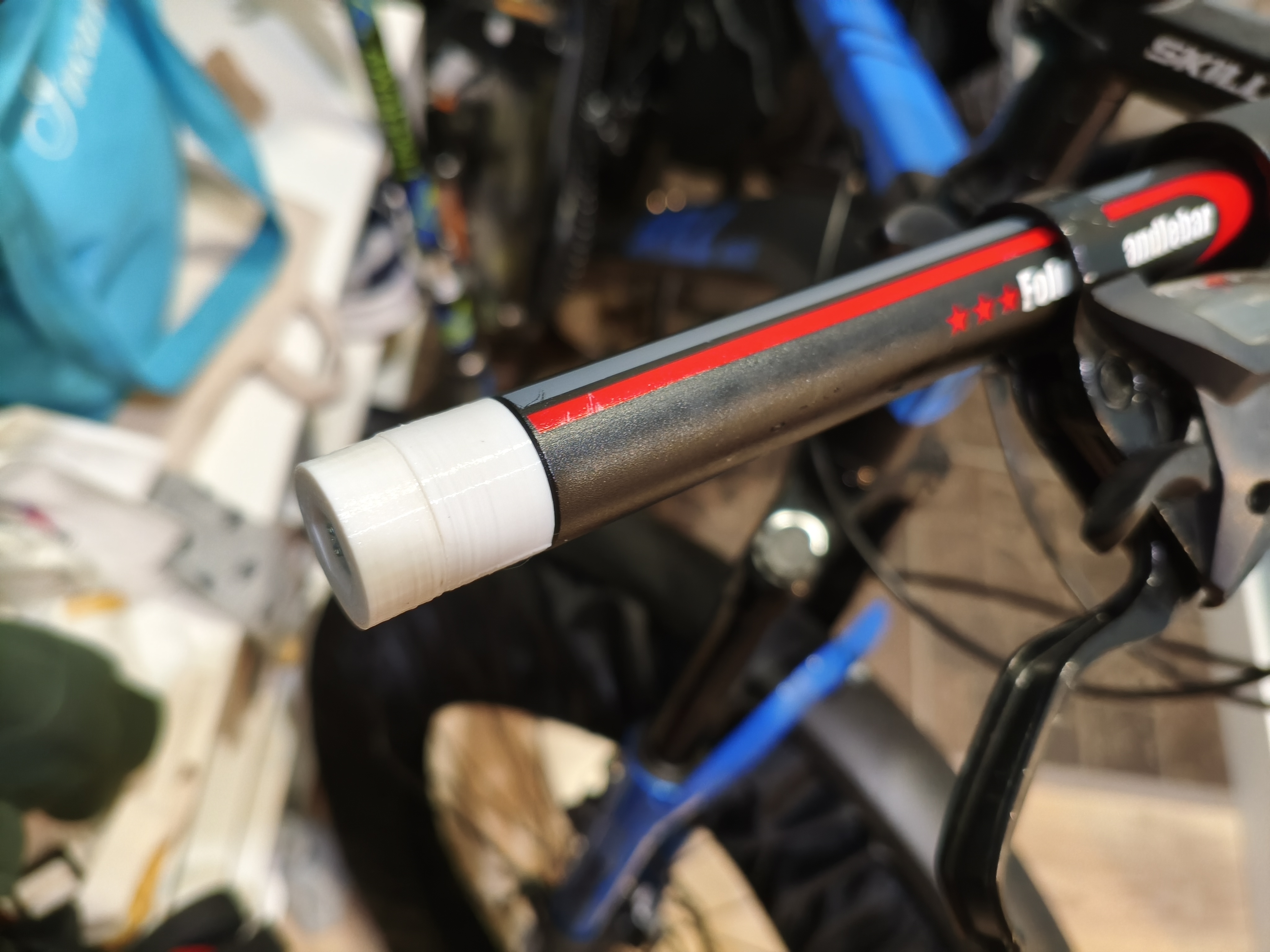 An insert for extending the bicycle handlebar.