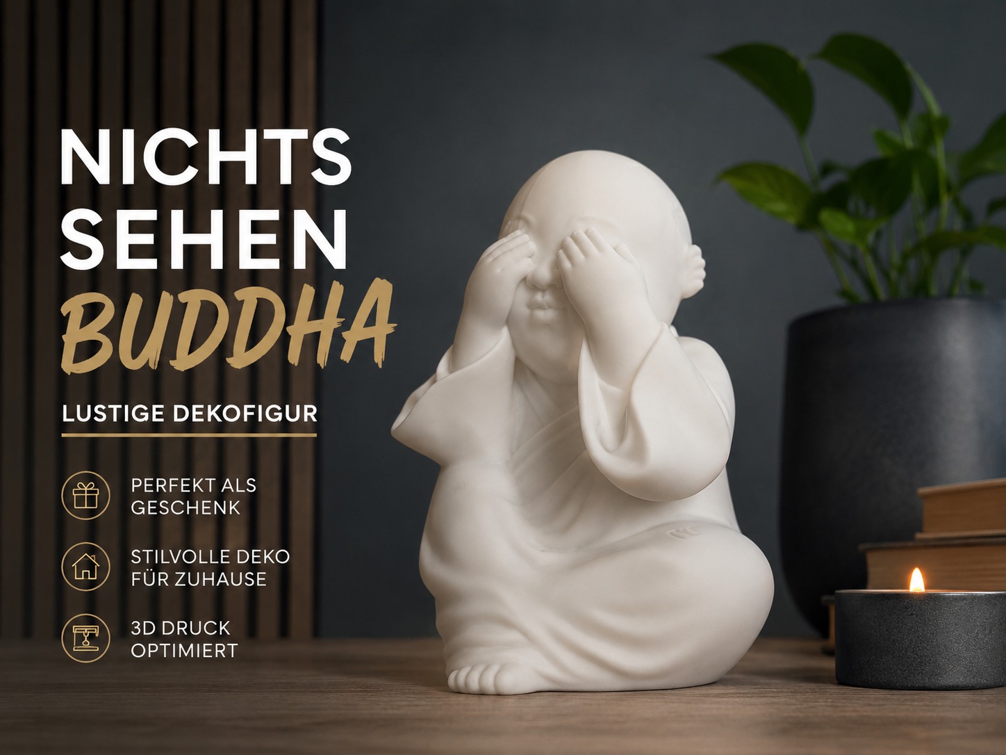 Nichts sehen Buddha – Dekofigur