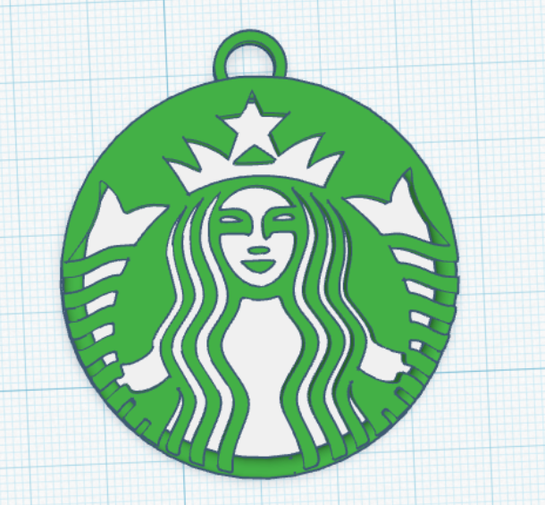 Starbucks Keychain/Ornament 3D model