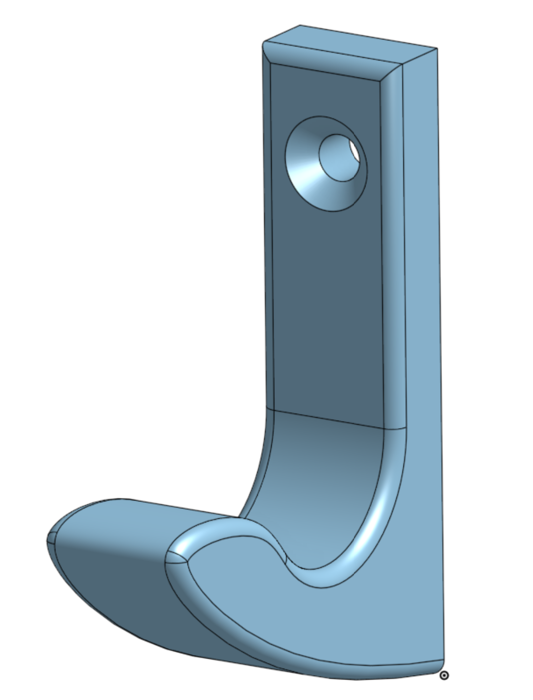 Wandhaken mit M3 Senkloch