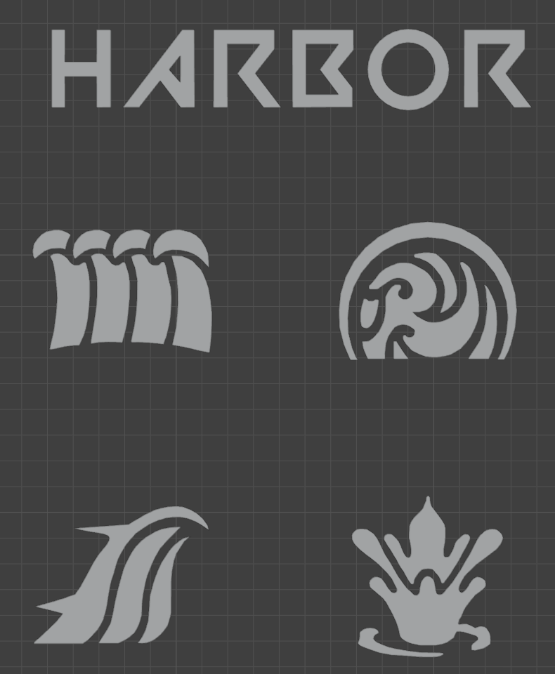 Harbor Valorant 3D Nameplate + Ability Icons (All-in-One STL)