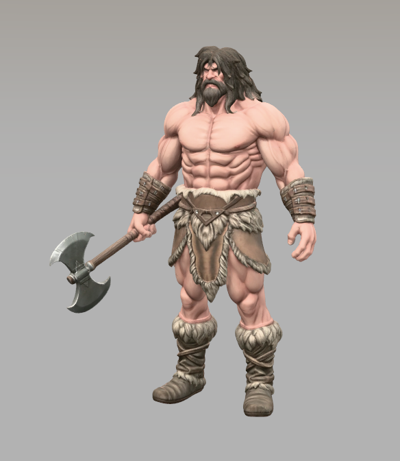 Savage Barbarian Warrior – RPG Miniature